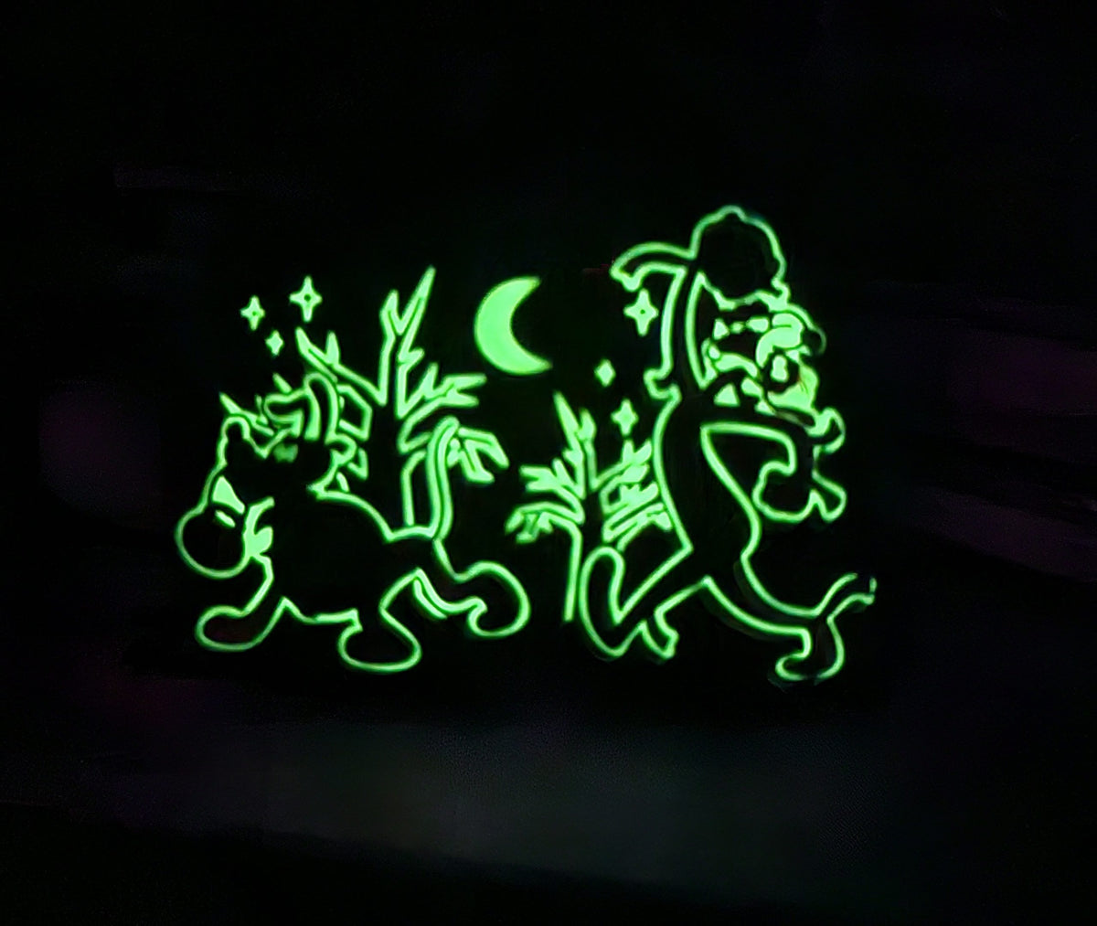 Pluto & Goofy Halloween Glow in the Dark Pin