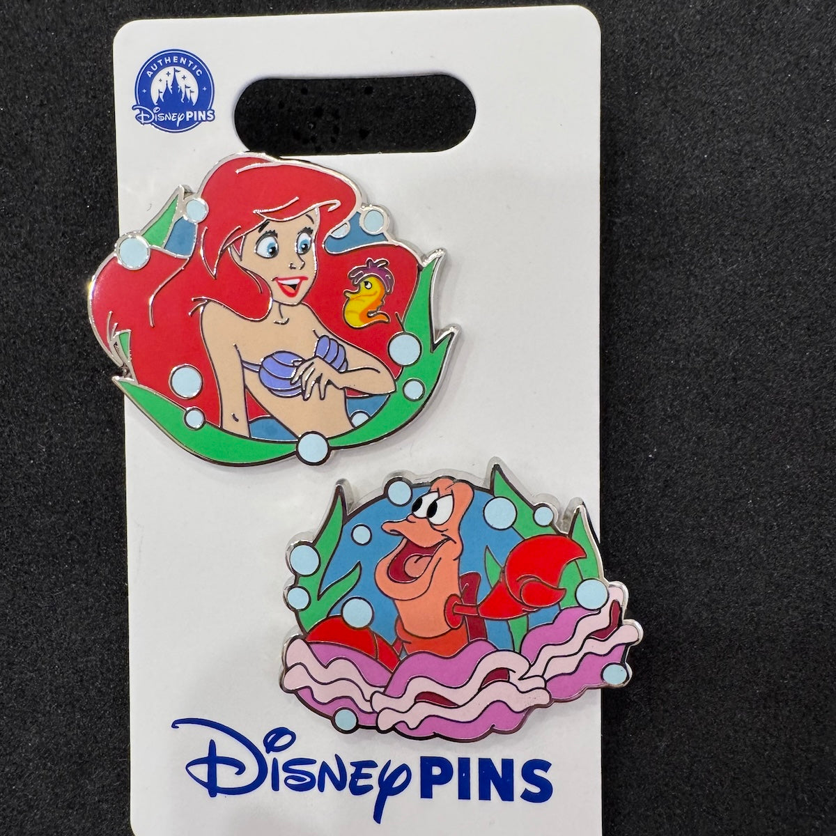 Ariel & Sebastian Little Mermaid Pin Set