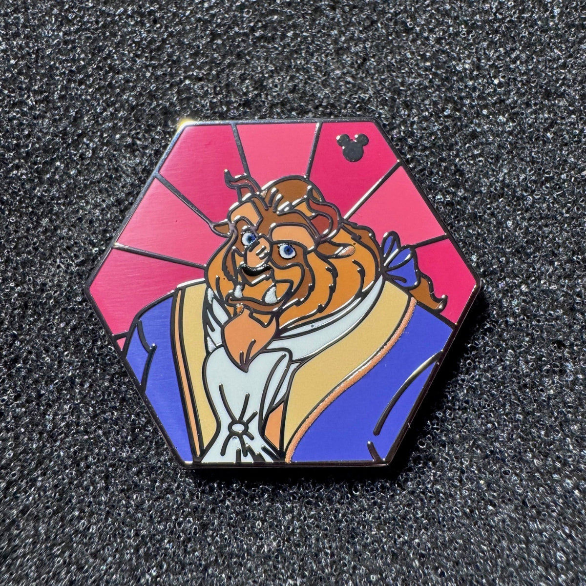 Beast Film Hexagon Hidden Mickey Wave B Pin