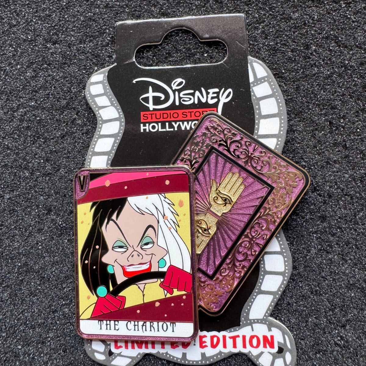 Cruella de Vil "The Chariot" Villain Tarot Cards DSSH Pin
