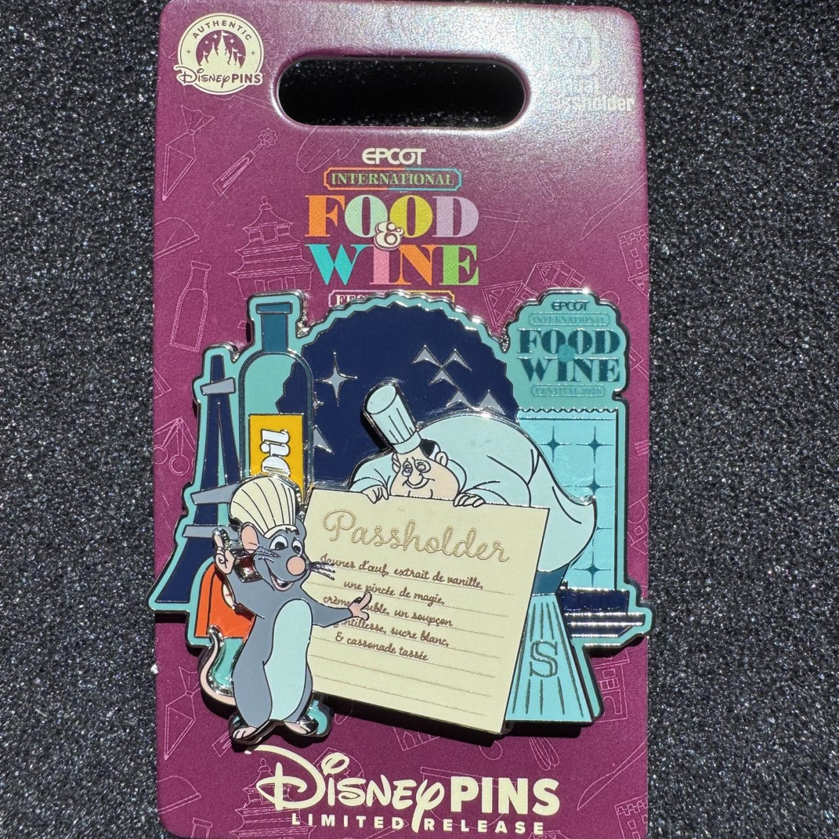 Ratatouille EPCOT Food & Wine Festival 2026 Pin
