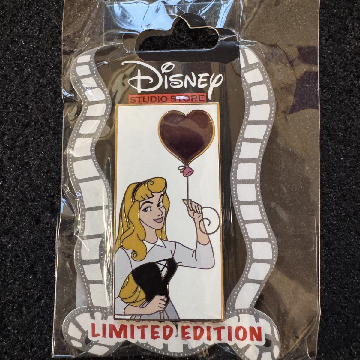 Briar Rose Stained Glass Heart DSSH Pin