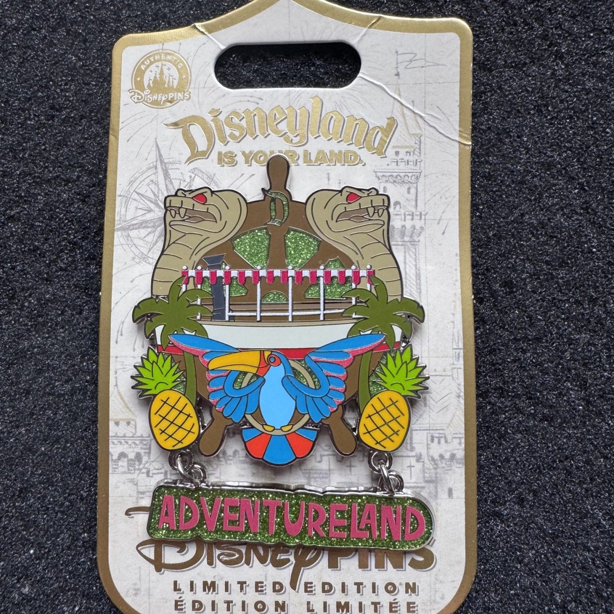 Adventureland Disneyland Is Your Land Dangle Pin