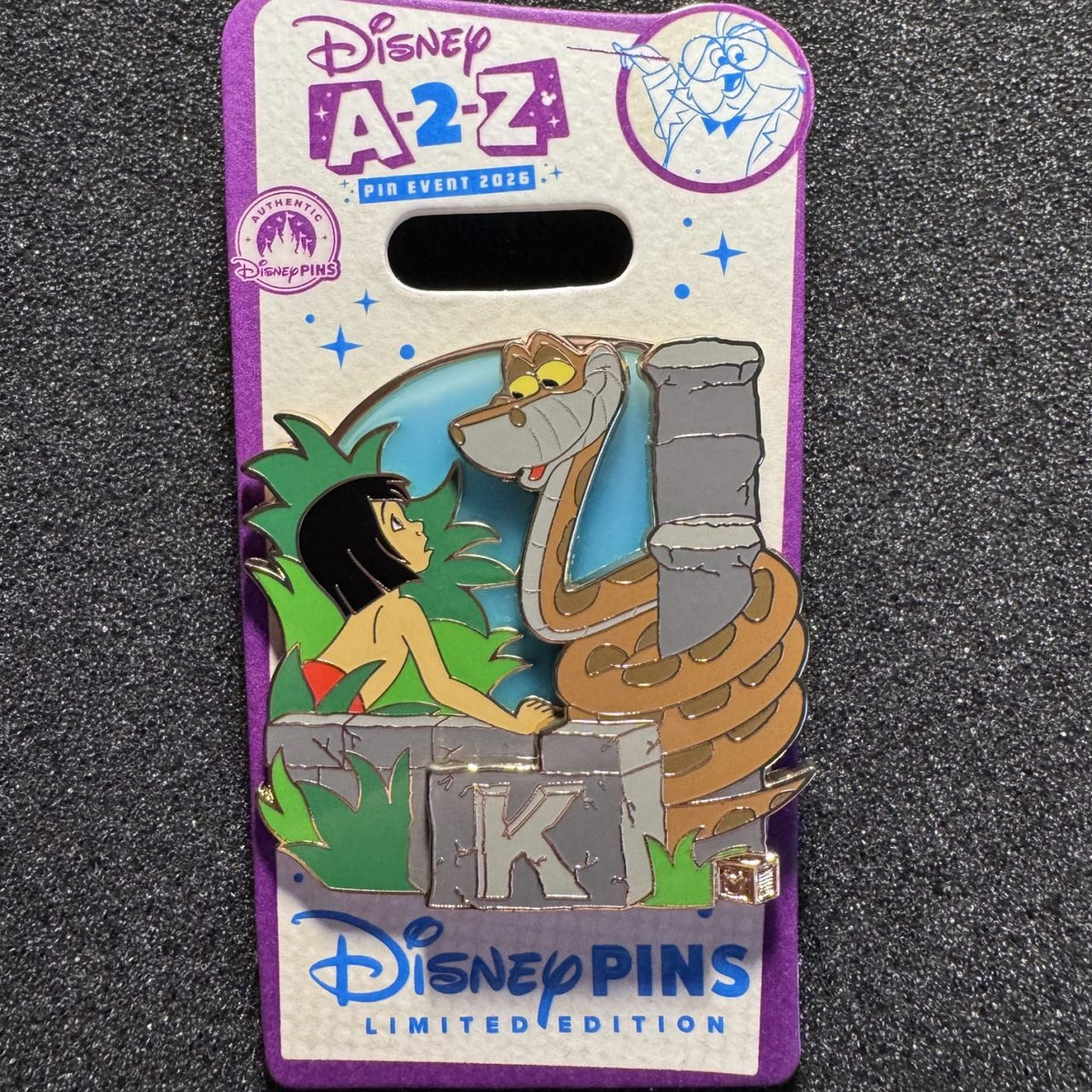 Kaa "K" Alphabet Collection A-2-Z Pin Event Pin