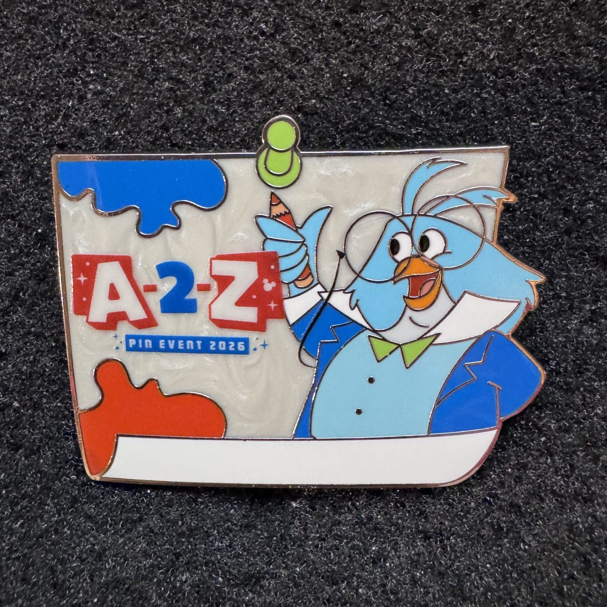 Professor Owl A-2-Z Pin Event Believe, Dream, Magic Character Corkboard Pin