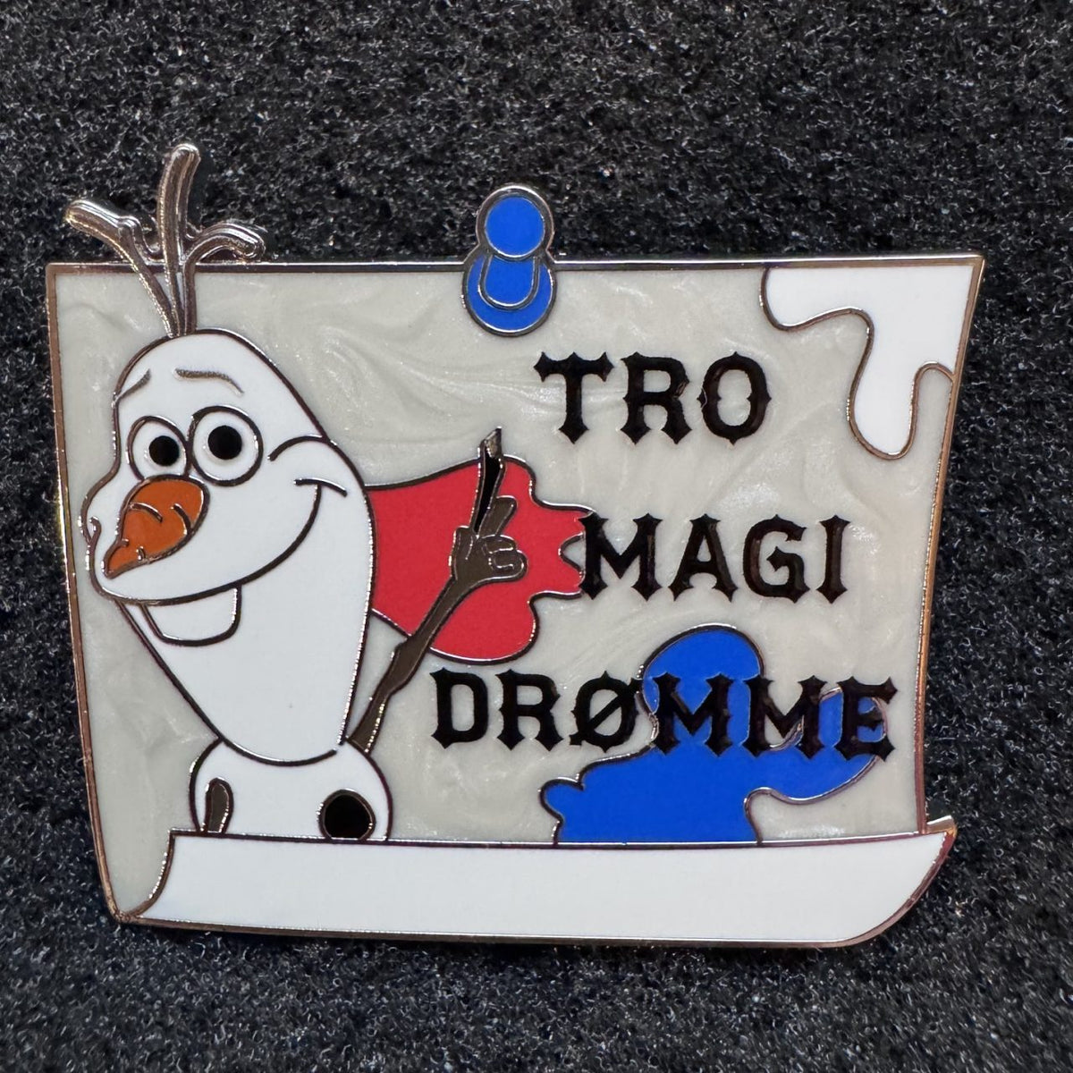 Olaf A-2-Z Pin Event Believe, Dream, Magic Character Corkboard Pin