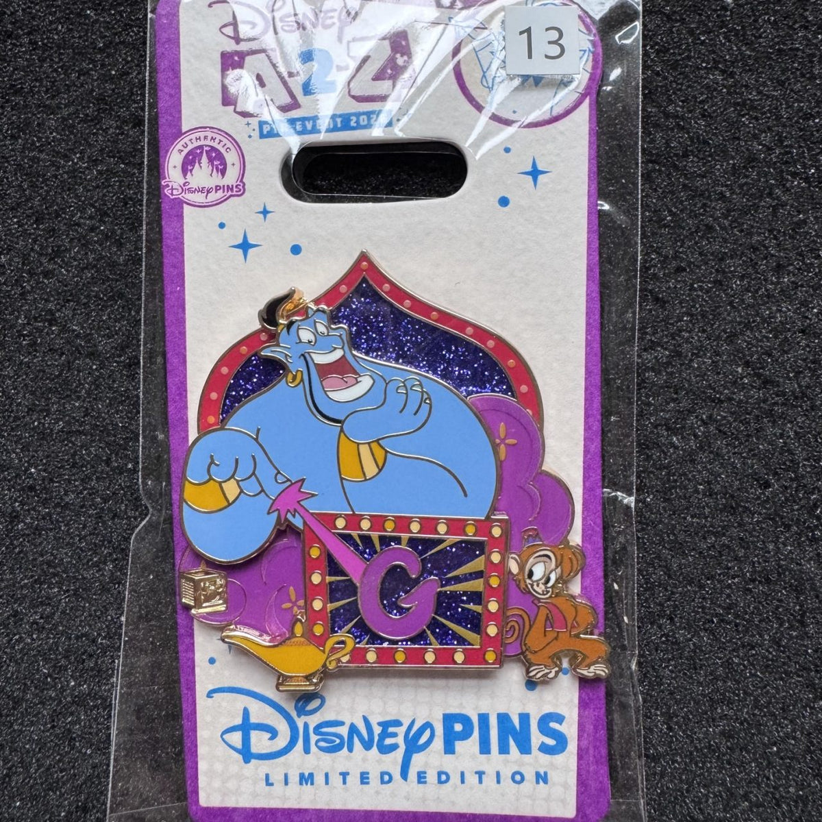 Genie & Abu A-2-Z Alphabet Collection Pin