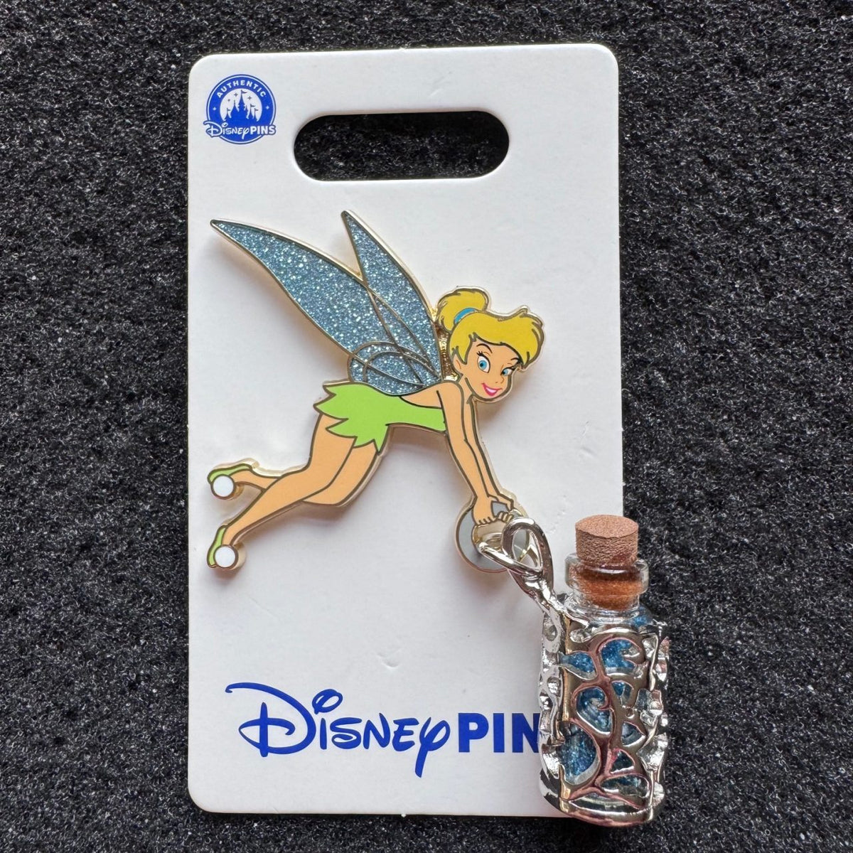 Tinker Bell Pixie Dust Vial Dangle Pin