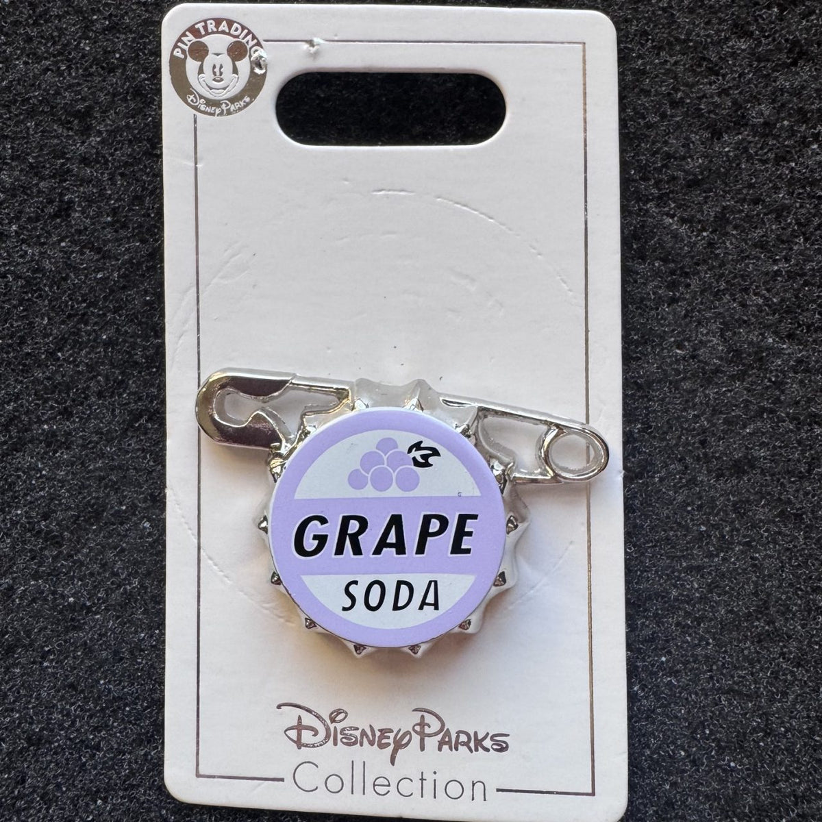 Grape Soda Safety Pin Up Pin