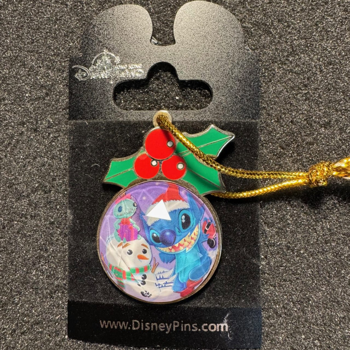 Stitch & Scrump Christmas Ornament HKDL Pin