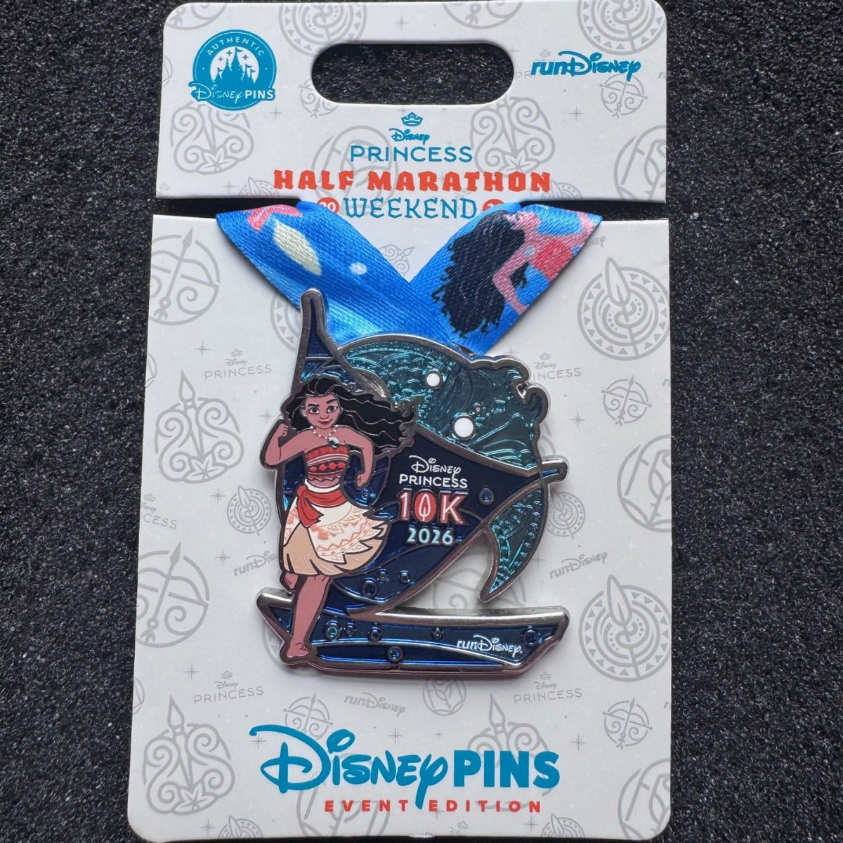 Moana Medal Ribbon Princess Half Marathon Weekend Pin