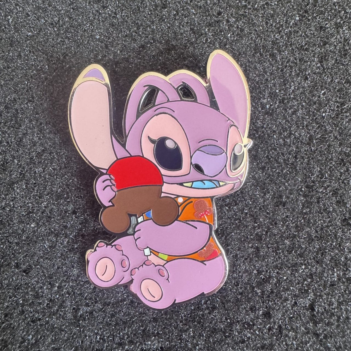 Angel with Candy Apple Stitch Attacks Snacks Pre-Production Pin