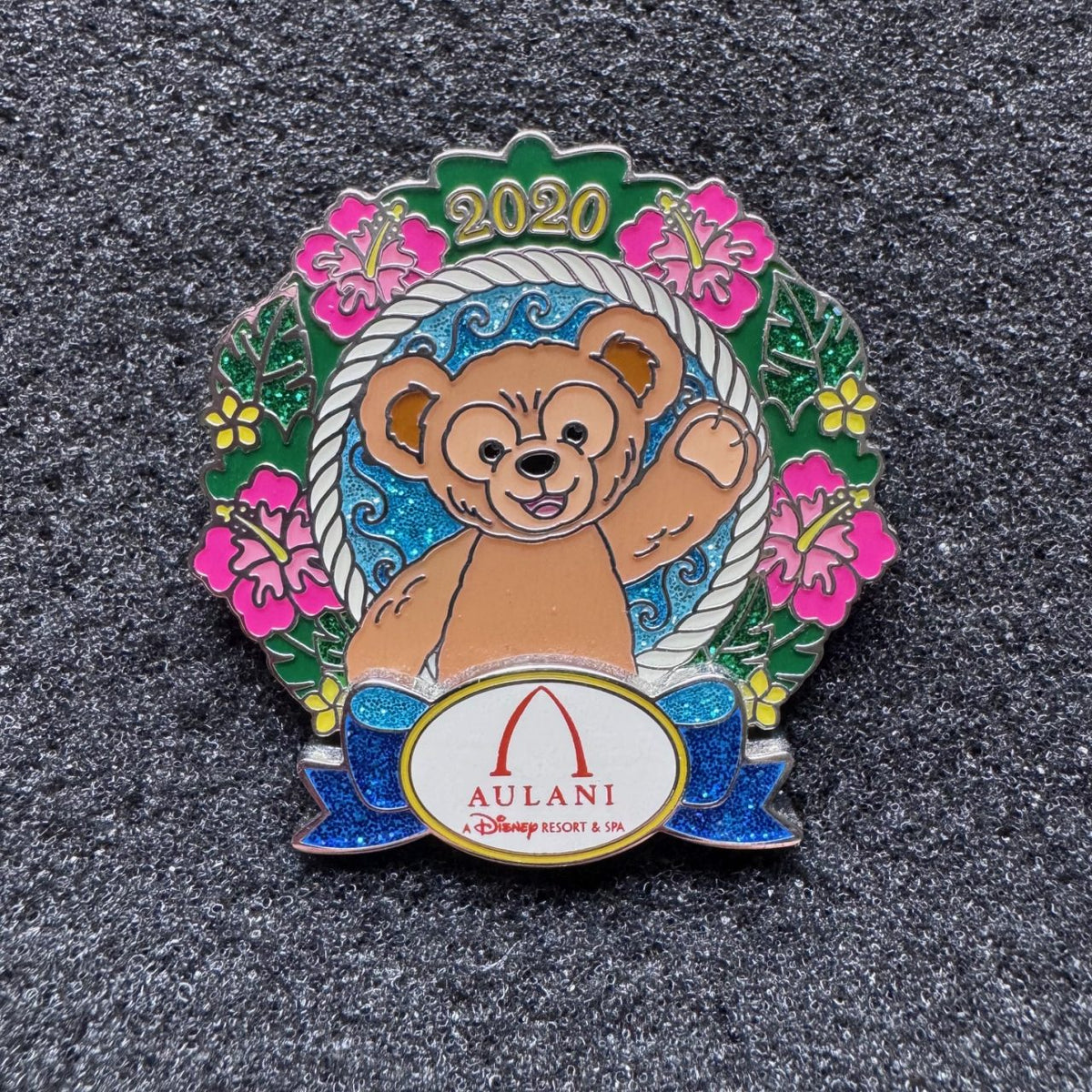 Duffy Bear Aulani Resort Holiday Wreath Pre-Production Pin
