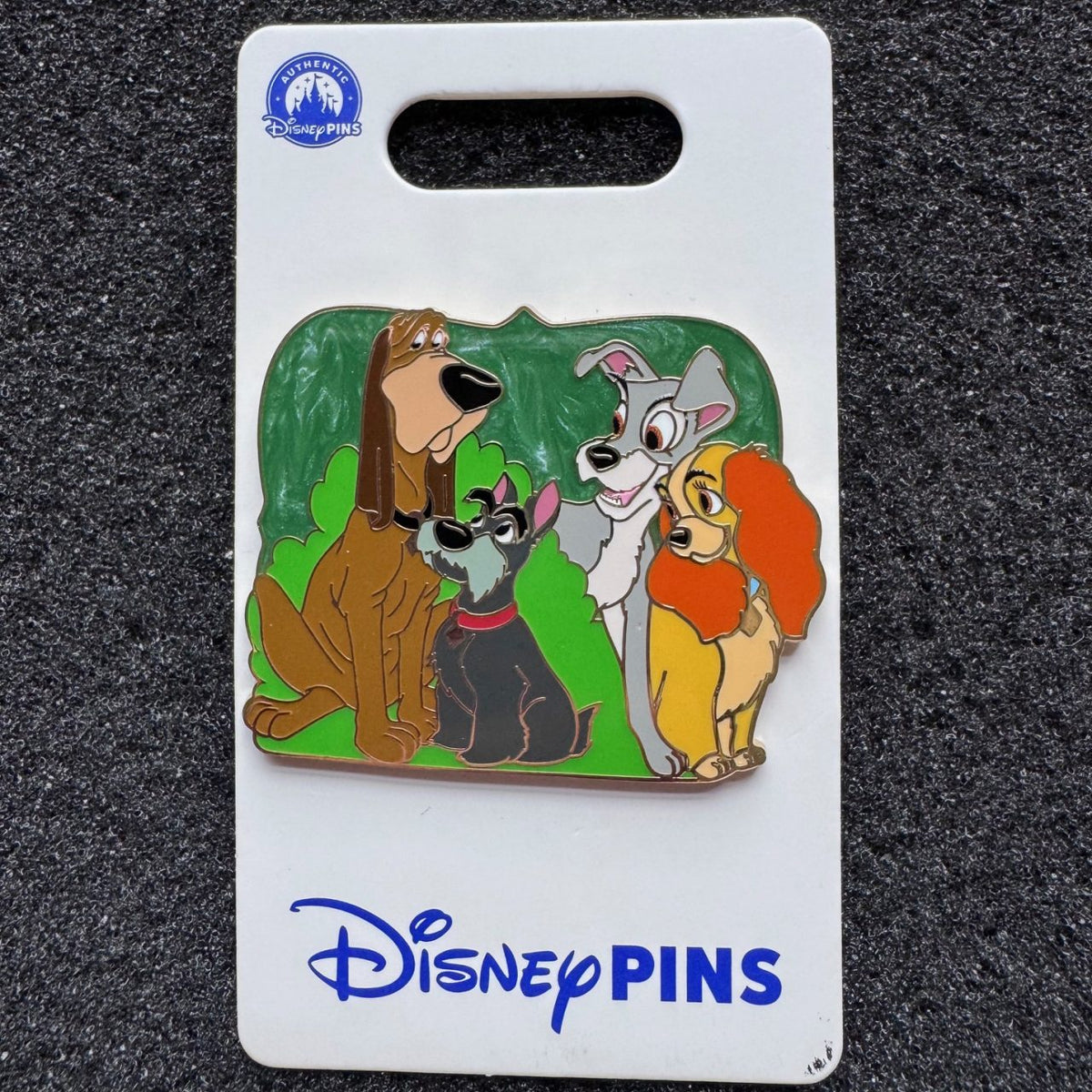 Lady, Tramp, Jock, & Trusty - Lady and the Tramp Pin