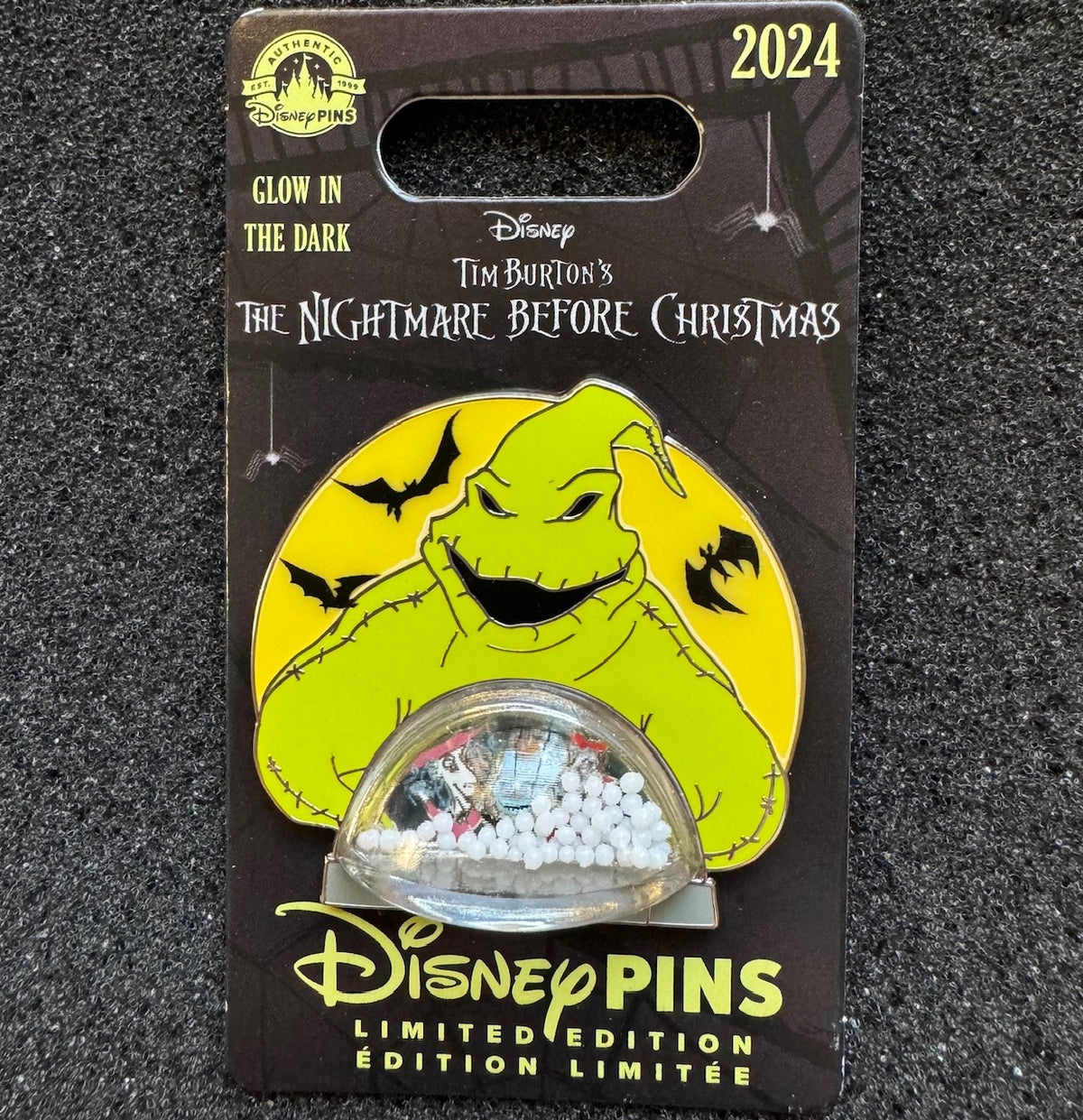 Oogie Boogie Nightmare Before Christmas Snow Globe Pin