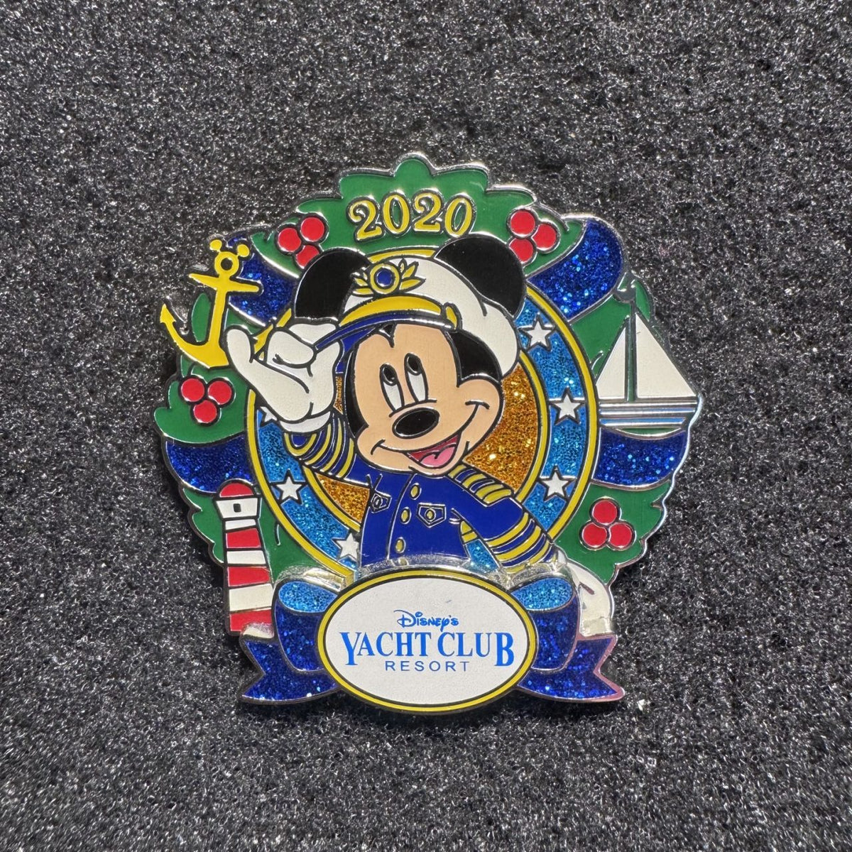 Mickey Mouse Yacht Club Resort Wreath Pre-Production Pin