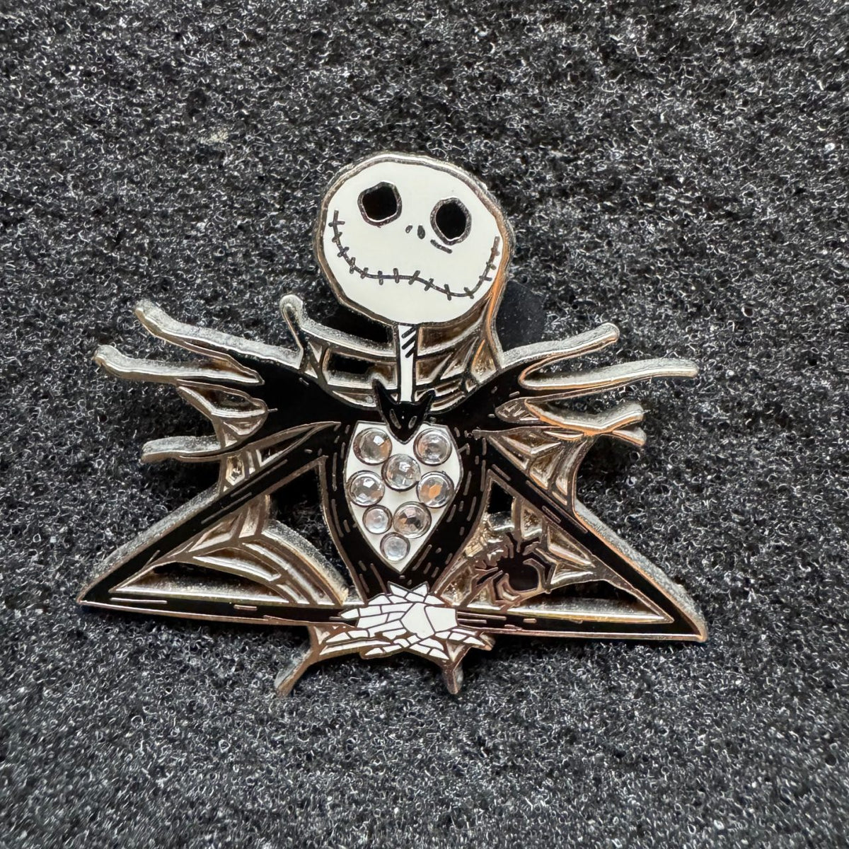 Jack Skellington Spiderweb Jeweled Pin