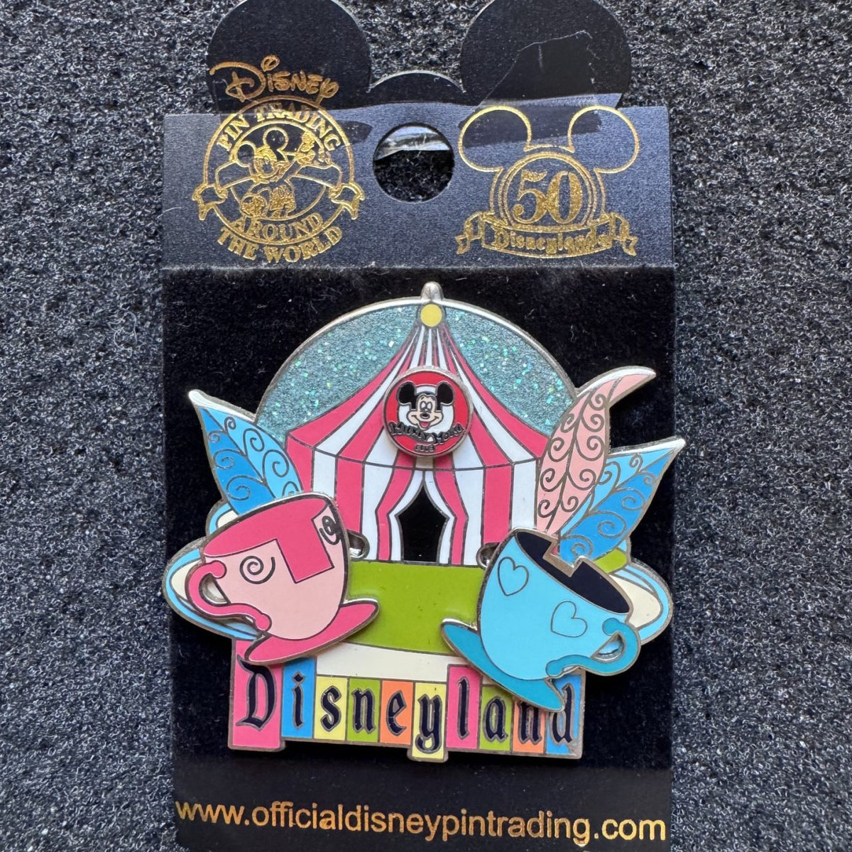 Tea Cups Retro Collection Disneyland 50th Anniversary Pin