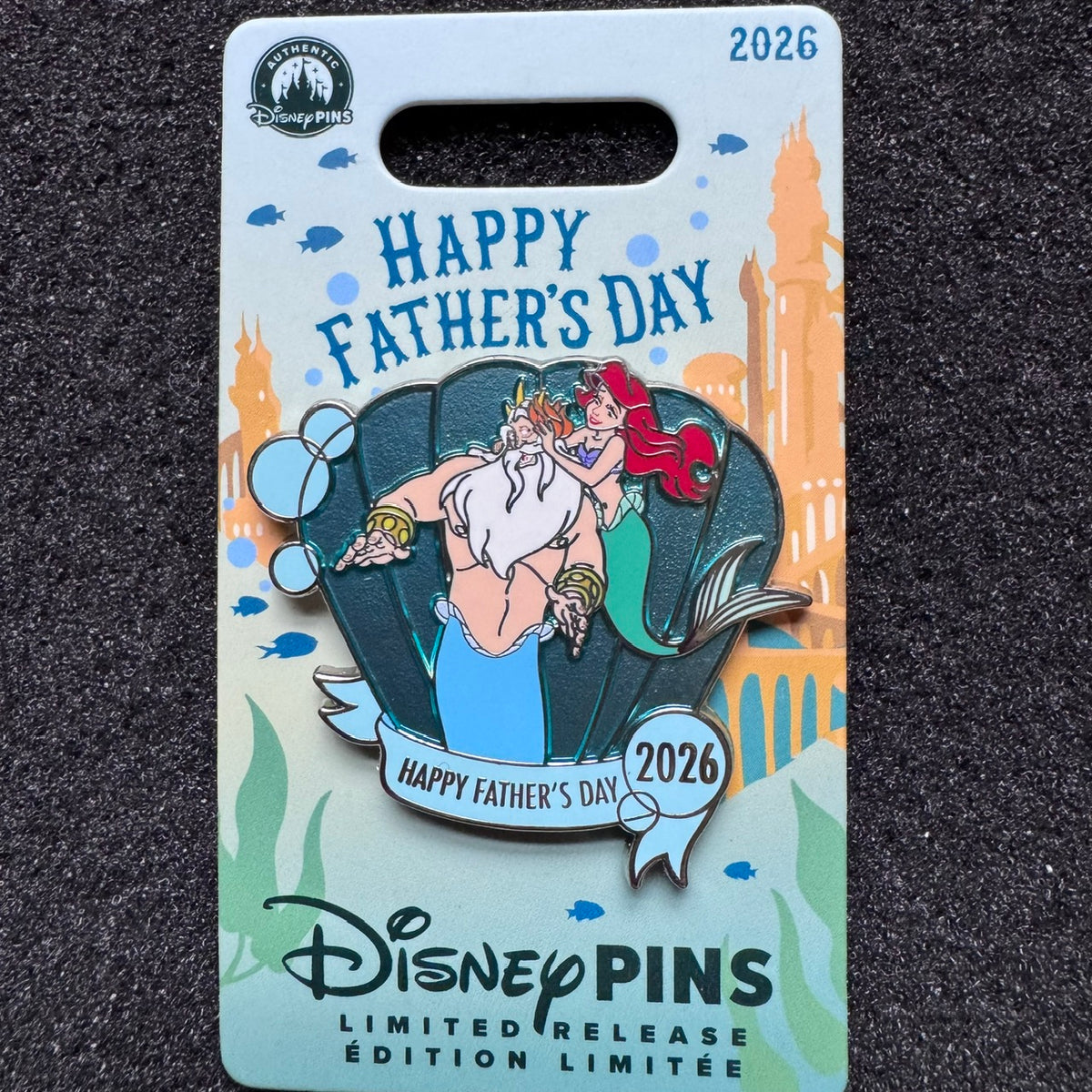 Ariel and King Triton Father's Day 2026 Pin