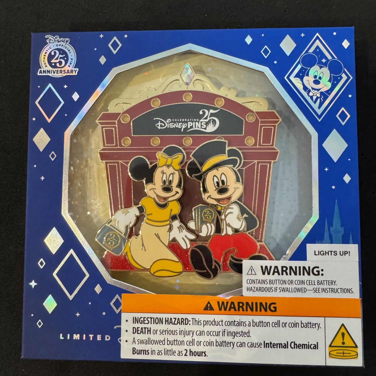 Mickey & Minnie Join Us for a Celebration! Series Light-Up Pin