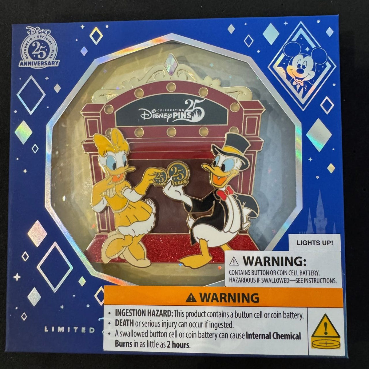 Donald & Daisy Join Us for a Celebration! Series Light-Up Pin