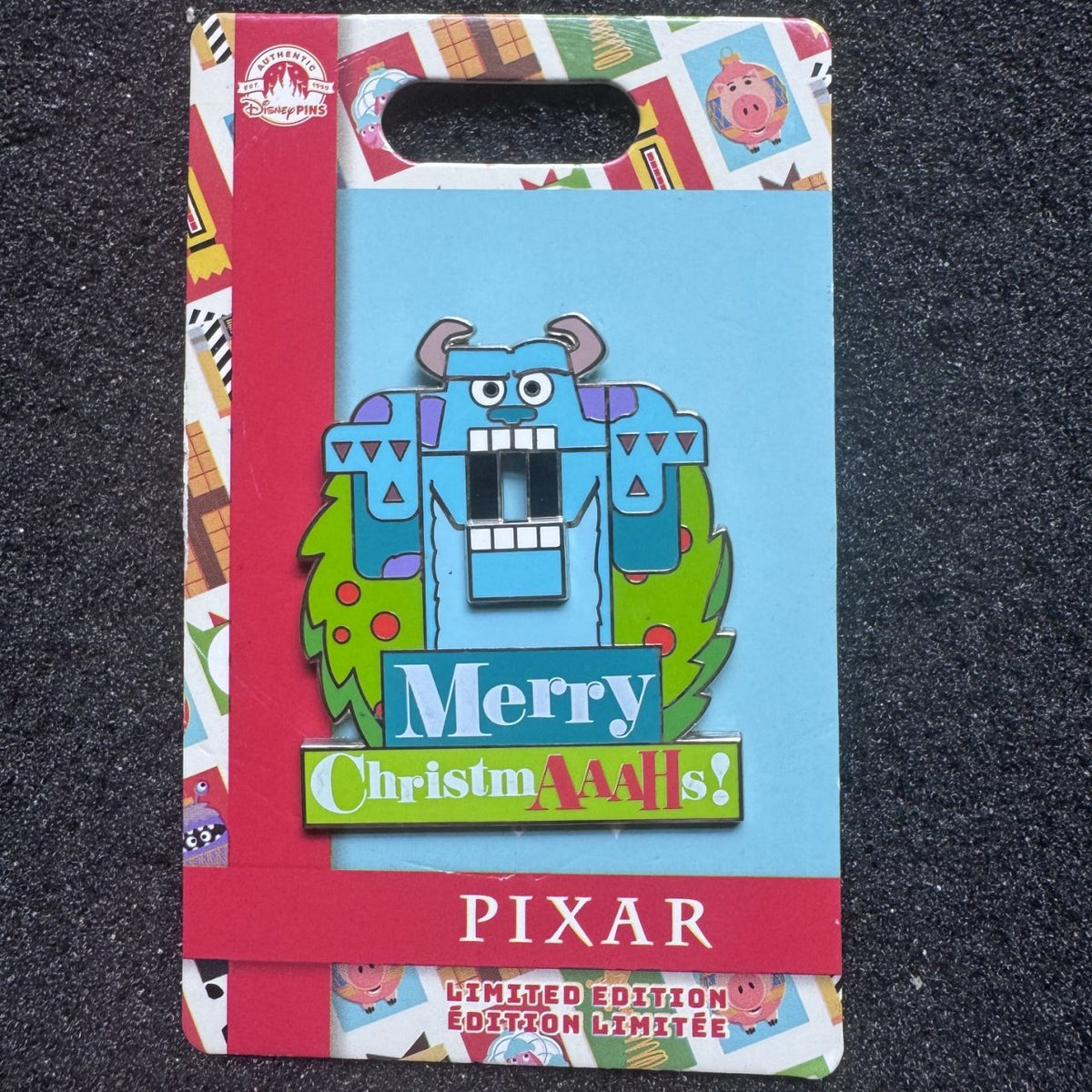Sulley "Merry ChristmAAAHs!" Nutcracker Pin