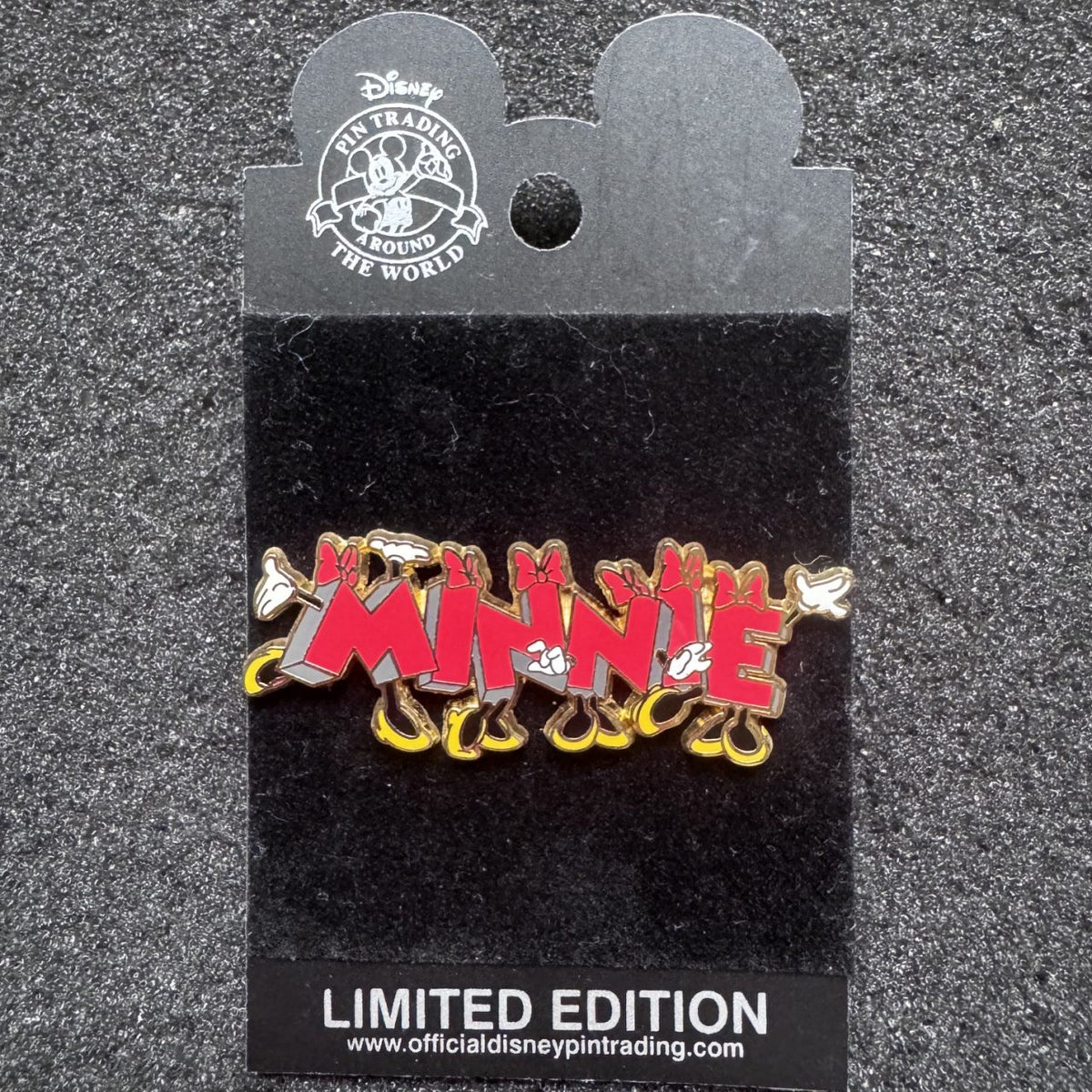 Minnie Mouse Character Name Pin