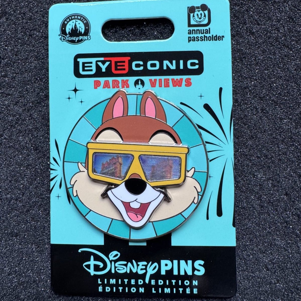 Chip Eyeconic Park Views Passholder Pin