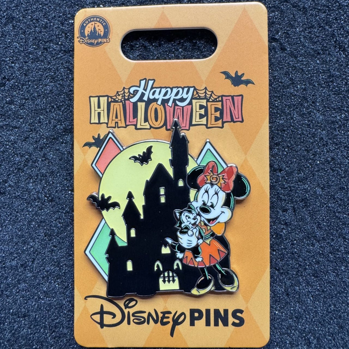 Minnie & Figaro Happy Halloween Pin