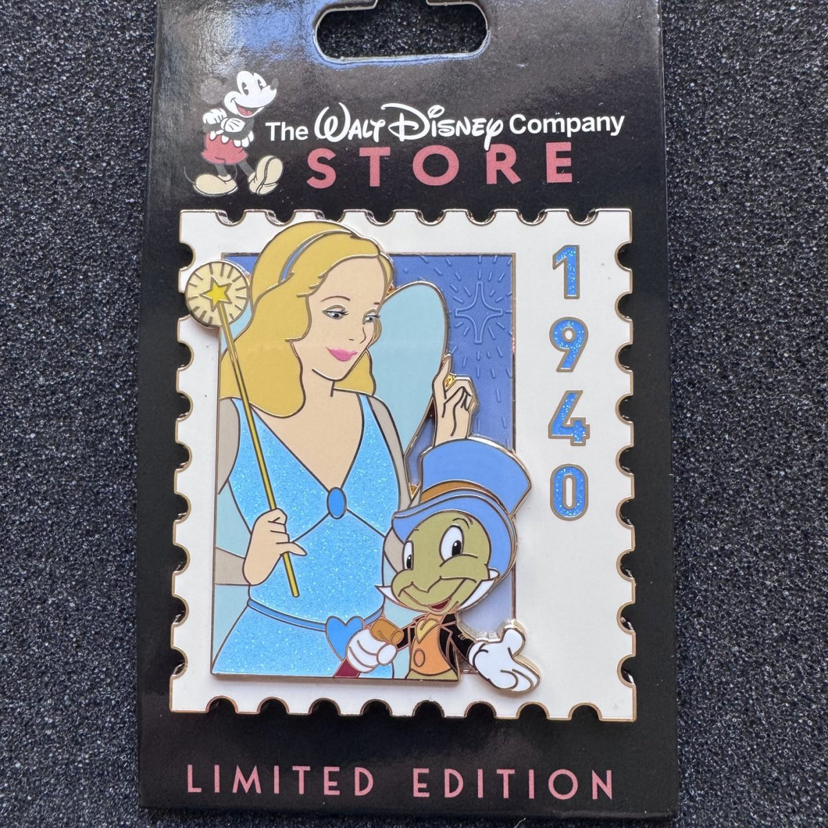 Blue Fairy & Jiminy Cricket 1940 The Ultimate Disney Stamp Collection D23 Pin