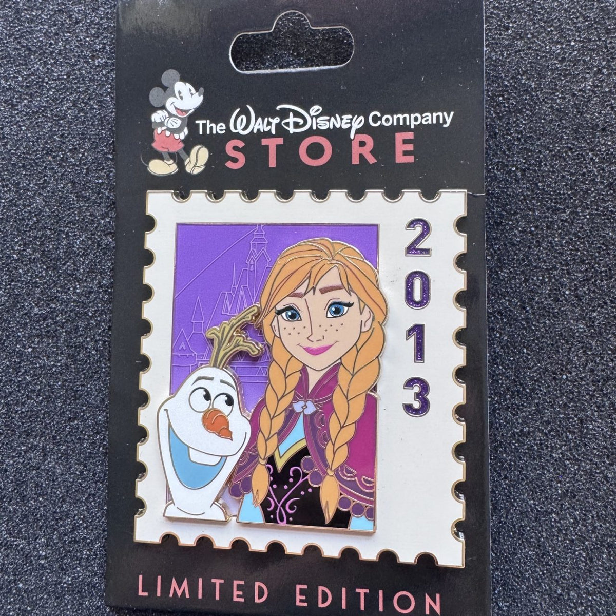 Olaf & Anna 2013 The Ultimate Disney Stamp Collection D23 Pin