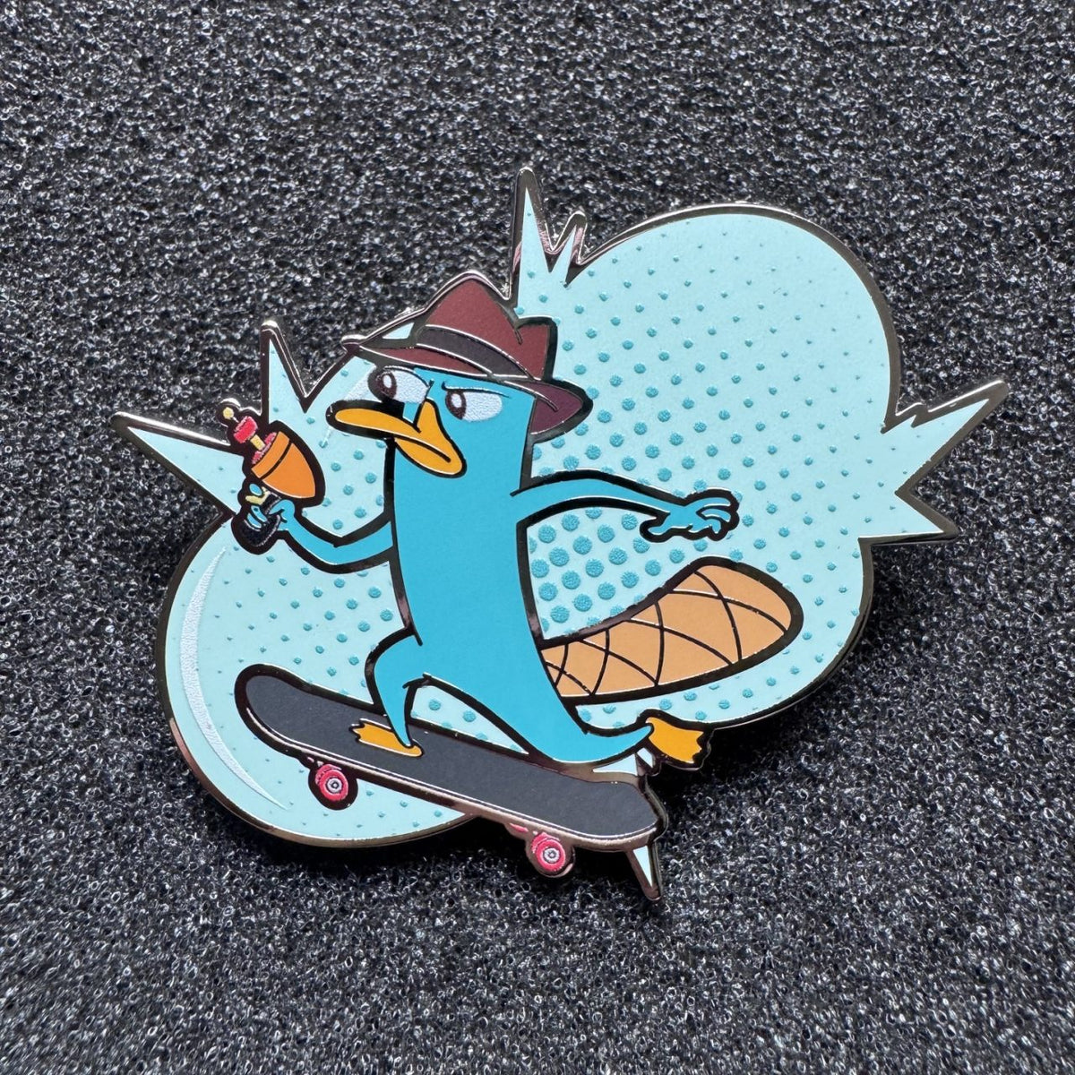 Agent P. Phineas & Ferb Skateboarding Mystery Pin
