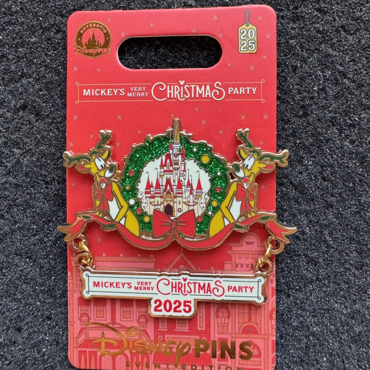 Reindeer Mickey's Very Merry Christmas Party Dangle Pin