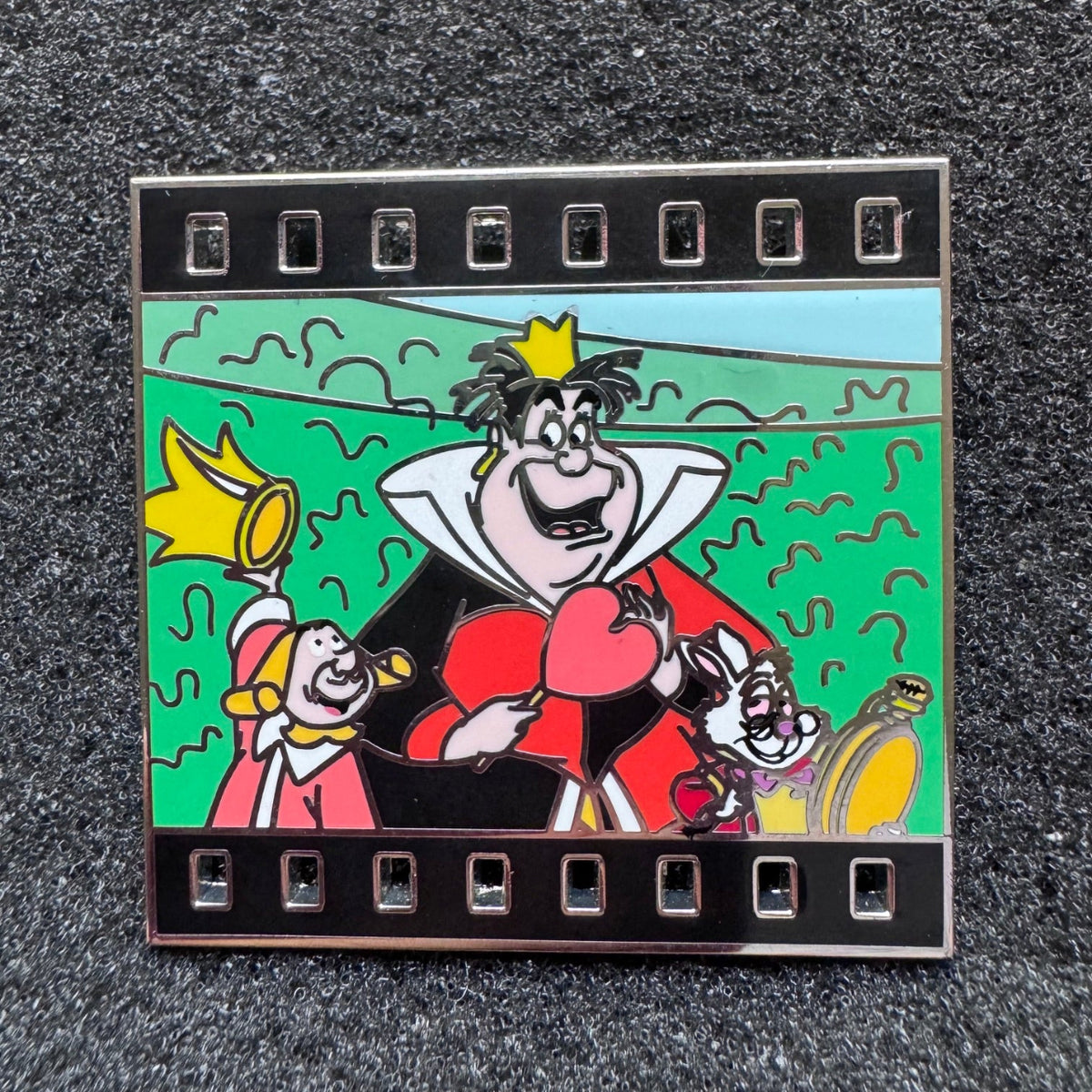 King and Queen of Hearts & White Rabbit Villainous Friends and Family Film Strips Mystery Pin