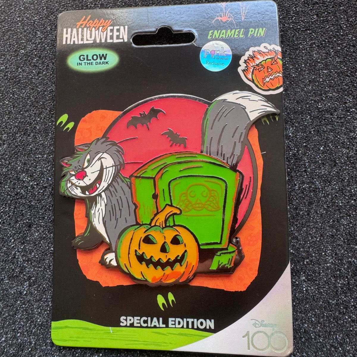 Lucifer Happy Halloween Glow in the Dark Mini Jumbo Pink a la Mode Pin