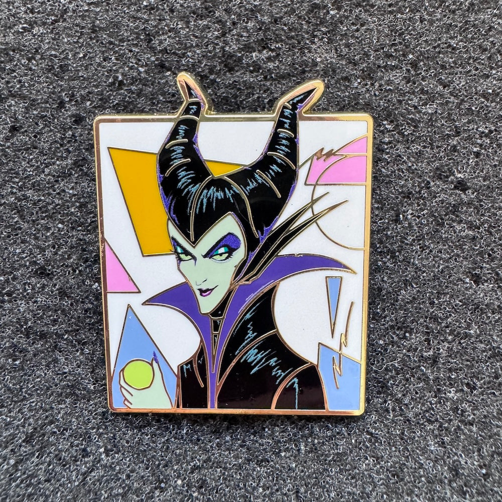 Maleficent Villains Retro Midnight Mystery Pin