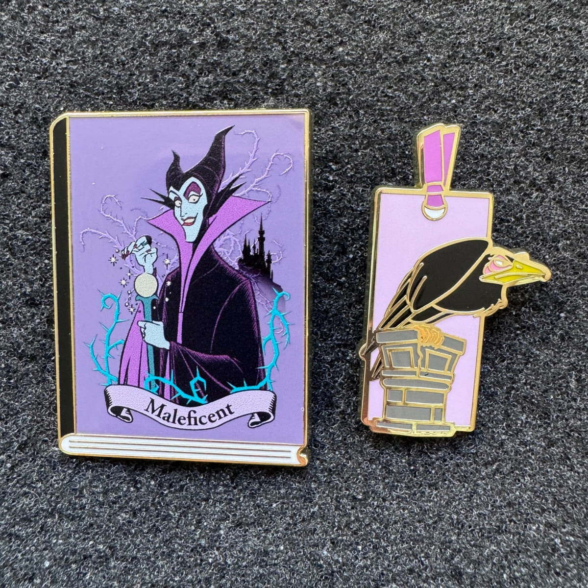 Maleficent Disney Villain Book and Bookmark Blind Box Pin Set