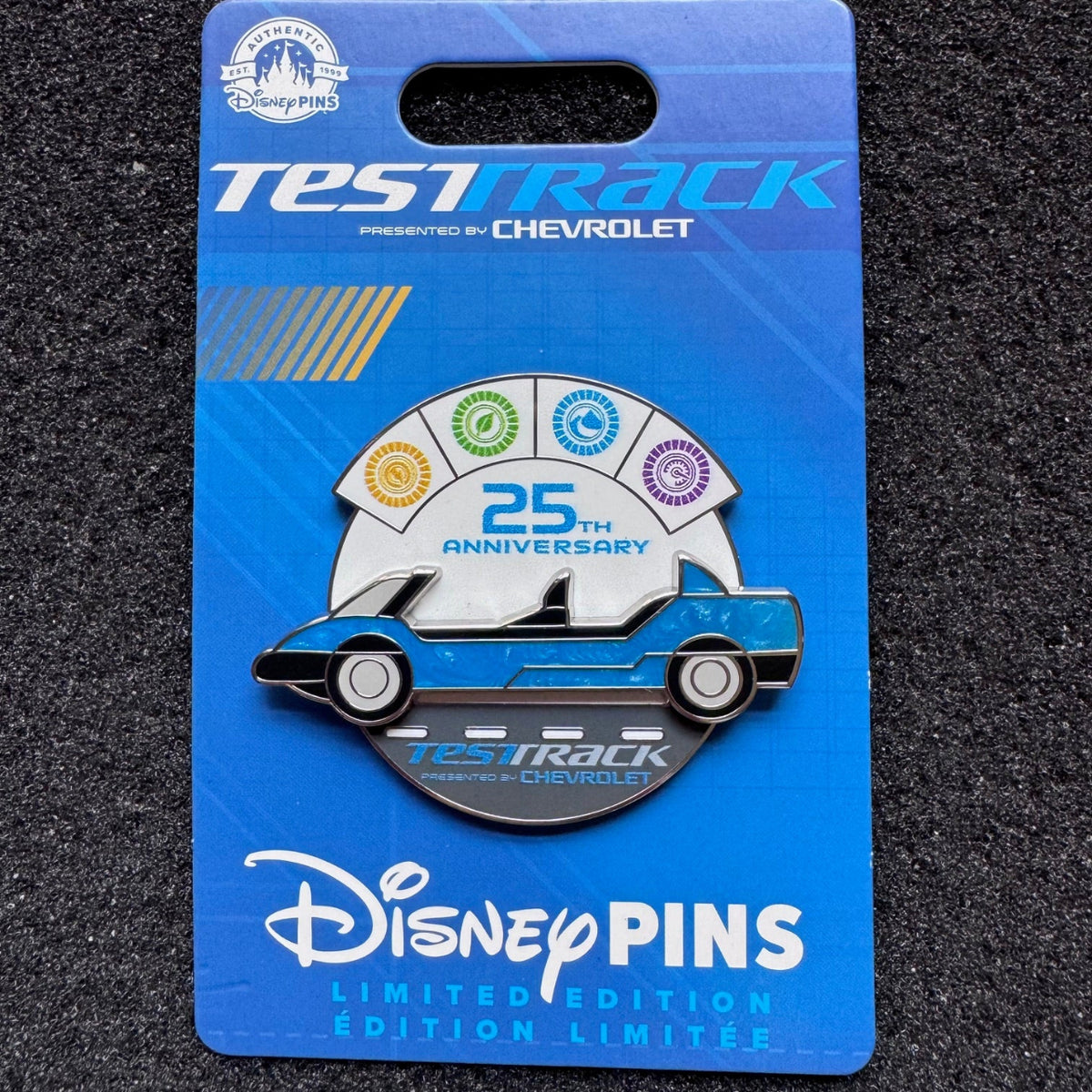 Test Track 25th Anniversary Pin