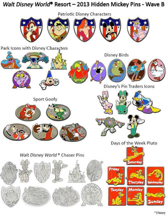Walt Disney World Hidden Mickey 2013 Wave B