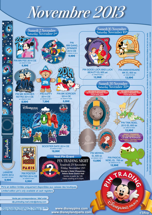 Disneyland Paris November Pins