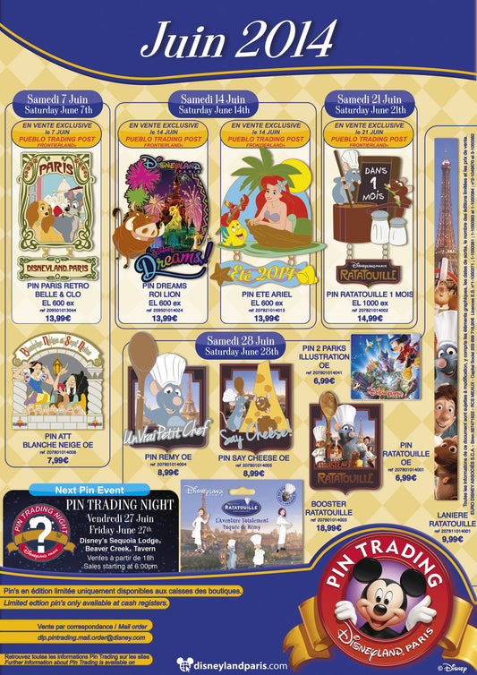 Disneyland Paris June 2014 Pins