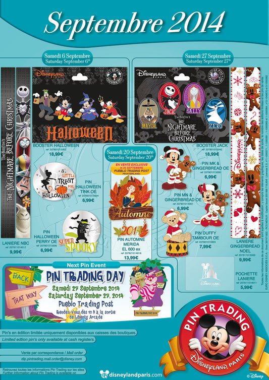 Disneyland Paris September 2014 Pins