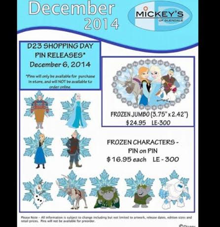Mickeys of Glendale Frozen Pins