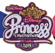 Disney Princess 1:2 Marathon Weekend Pin 2015