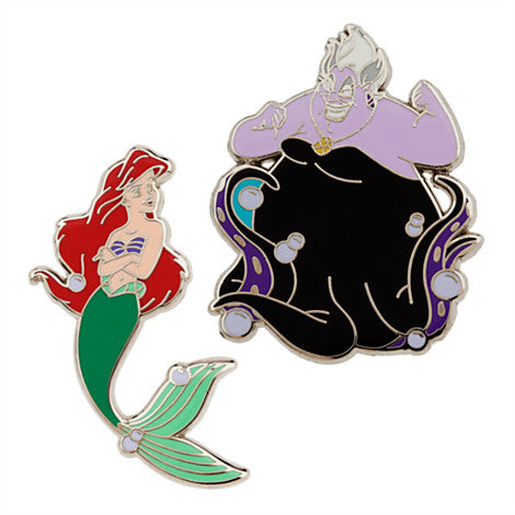 Ariel and Ursula Pin Set