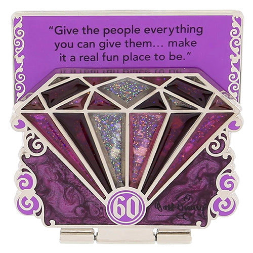 Disneyland 60th Purple Diamond Pin