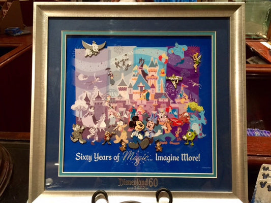 Disneyland 60th Anniversary Framed Pin Set