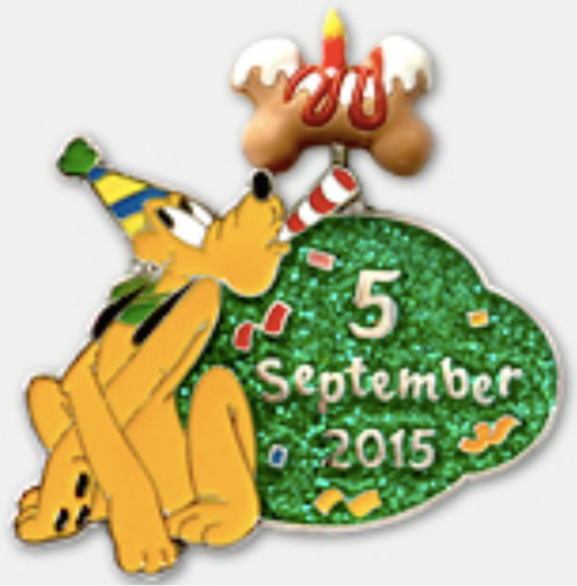 Pluto's Birthday PIn - September 5, 2015