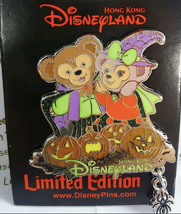 Duffy and Shellie May Halloween Pin - Hong Kong Disneyland
