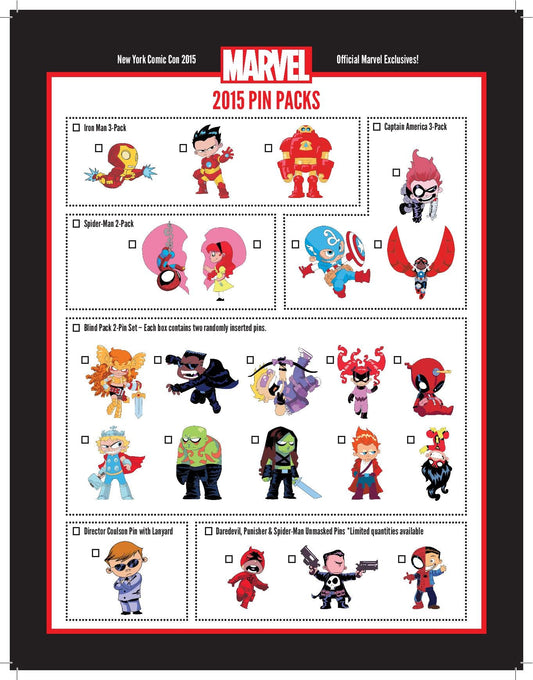 New York Comic Con 2015 Marvel Pins